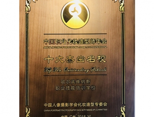 哈尔滨维纳斯学校被中国人像摄影学会化妆造型专业委员会评为：“十大杰出名校”